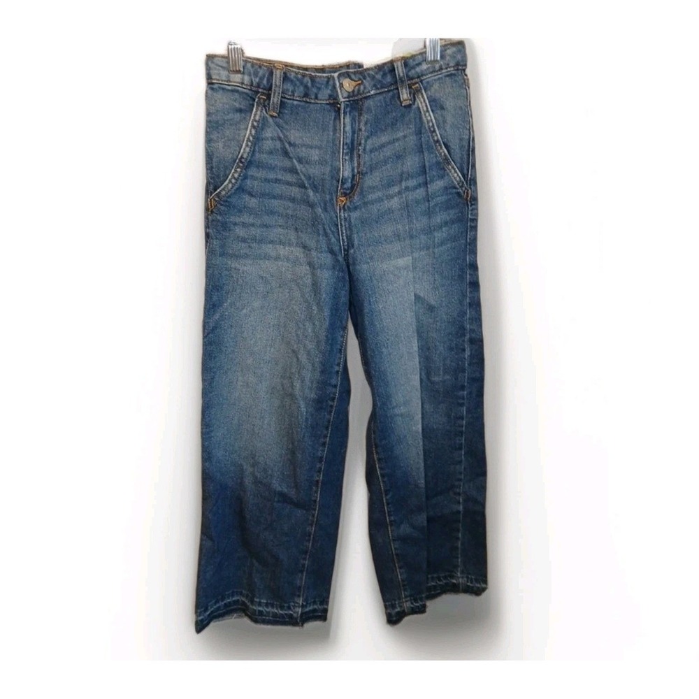 Epic Threads Girls Size 14 Wide Leg Blue Jeans Fringe Denim Kids Pants